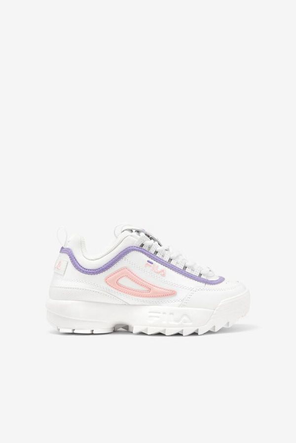 Tênis Fila Rapaz Branco/Coral/Roxo - Fila Disruptor 2 Portugal Lisboa,PZGN-96517